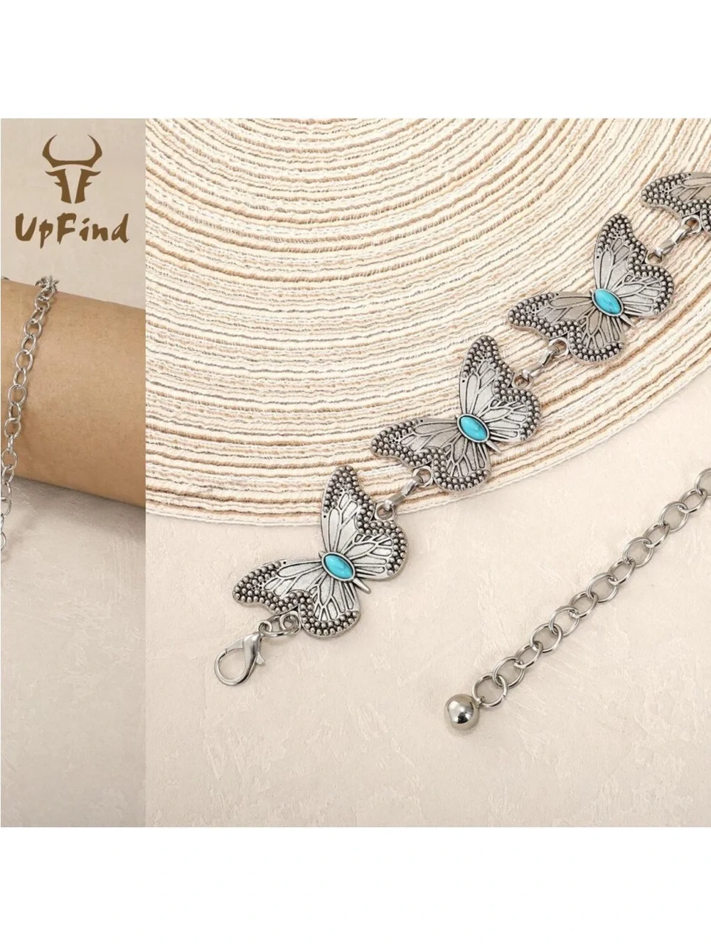 New Women Western Metal Silver Chain Belt Concho Belt Cowgirl Waist Link
